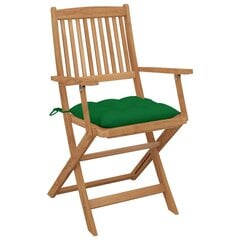 vidaXL Sulankstomos sodo kėdės su pagalvėlėmis, 8 vnt. цена и информация |  Садовые стулья, кресла, пуфы | pigu.lt