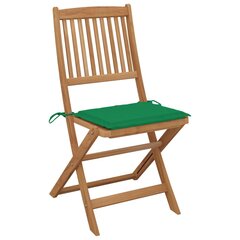 vidaXL Sulankstomos sodo kėdės su pagalvėlėmis, 8 vnt. цена и информация |  Садовые стулья, кресла, пуфы | pigu.lt