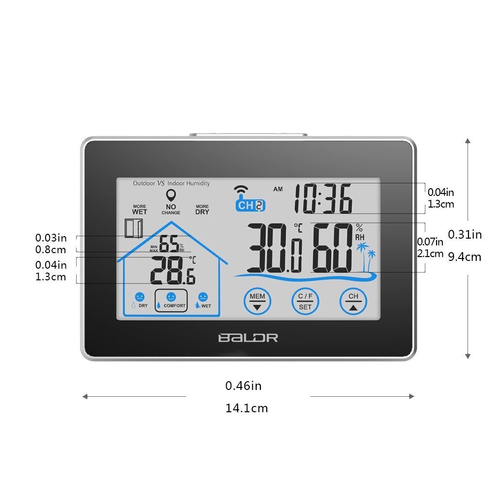 Meteorologinė stotelė Baldr kaina ir informacija | Meteorologinės stotelės, termometrai | pigu.lt
