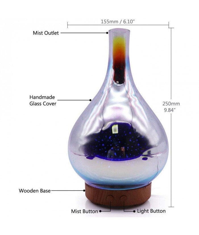 Aromatinis difuzorius drėkintuvas Vonivi 3 d Glass kaina ir informacija | Oro drėkintuvai | pigu.lt
