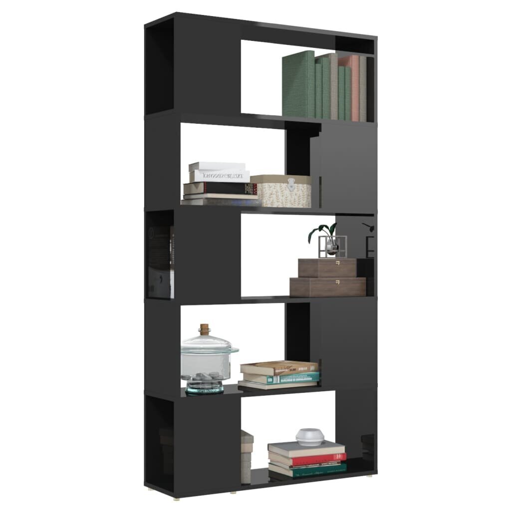 vidaXL Spintelė knygoms/kambario pertvara, juoda, 80x24x155 cm цена и информация | Lentynos | pigu.lt
