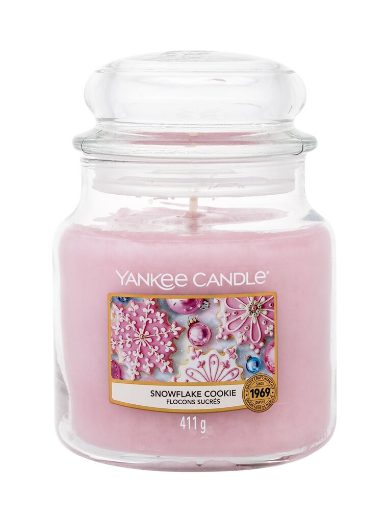 Kvapioji žvakė Yankee Candle Snowflake Cookie 411 g kaina ir informacija | Žvakės, Žvakidės | pigu.lt