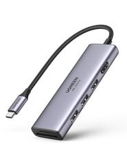 Ugreen CM511 5-in-1, 3x USB3.0 + HDMI + TF / SD kaina ir informacija | Adapteriai, USB šakotuvai | pigu.lt