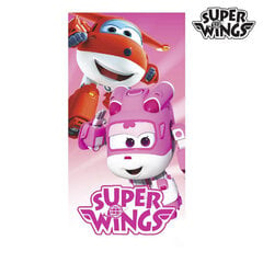 Rožinis Super Wings paplūdimio rankšluostis, 70 x 140 cm kaina ir informacija | Rankšluosčiai | pigu.lt