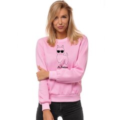 Rožinis moteriškas džemperis be gobtuvo No ProbLama kaina ir informacija | Džemperiai moterims | pigu.lt