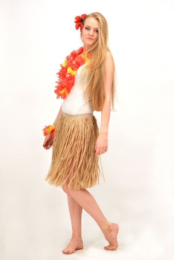 Havajietiškas sijonas, 50 cm kaina ir informacija | Karnavaliniai kostiumai | pigu.lt