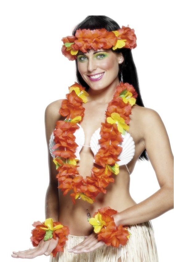 Havajietiškas girliandų rinkinys kaina ir informacija | Karnavaliniai kostiumai | pigu.lt