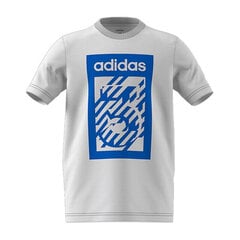 Sportiniai marškinėliai vaikams Adidas YB Box Tee, pilki kaina ir informacija | Marškinėliai berniukams | pigu.lt