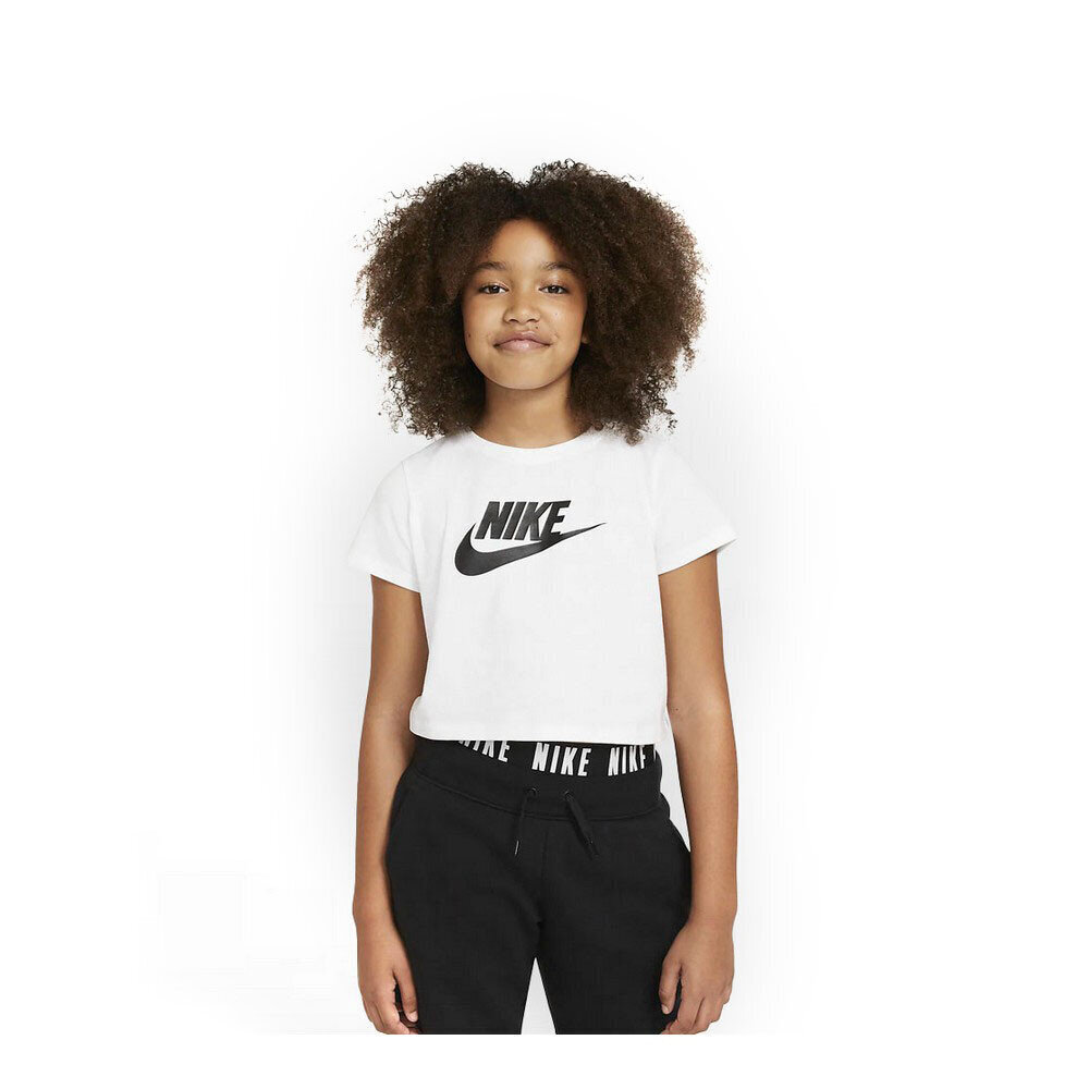 Sportiniai marškinėliai vaikams Nike, balti kaina ir informacija | Marškinėliai mergaitėms | pigu.lt