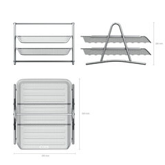 Лоток для бумаг 2 уровня металлический ErichKrause Compass Classic, серебряный цена и информация | Канцелярские товары | pigu.lt