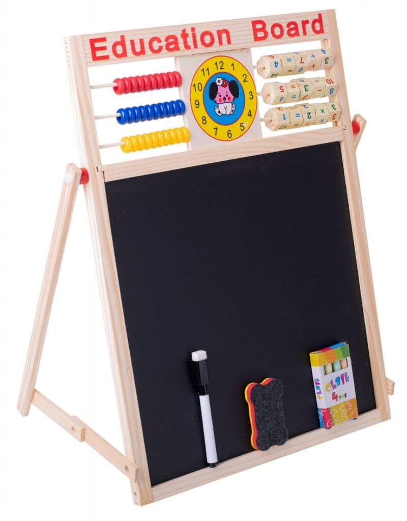 Vaikų magnetinė lenta su mediniu rėmu 42 X 32,5 CM + magnetai kaina ir informacija | Lavinamieji žaislai | pigu.lt