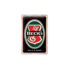 Metalinė plokštė 20 x 30, Becks - Key logotipas kaina ir informacija | Interjero detalės | pigu.lt
