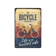 Металлическая пластина Bicycle Life is a beautiful ride, 20 х 30 см цена и информация | Детали интерьера | pigu.lt