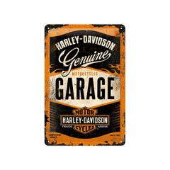 Metalinė plokštė 20 x 30 cm, Harley-Davidson Garage kaina ir informacija | Interjero detalės | pigu.lt