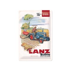 Metalinė plokštė 20 x 30 cm, Lanz Diesel-Schlepper kaina ir informacija | Interjero detalės | pigu.lt