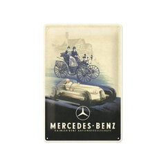 Metalinė plokštė 20 x 30 cm, Mercedes-Benz - Silver Arrow Historic kaina ir informacija | Interjero detalės | pigu.lt