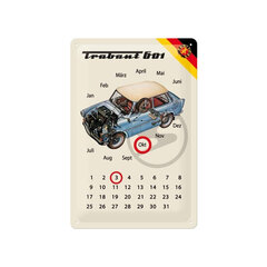 Metalinė plokštė 20 x 30 cm, Trabant 601 kaina ir informacija | Interjero detalės | pigu.lt