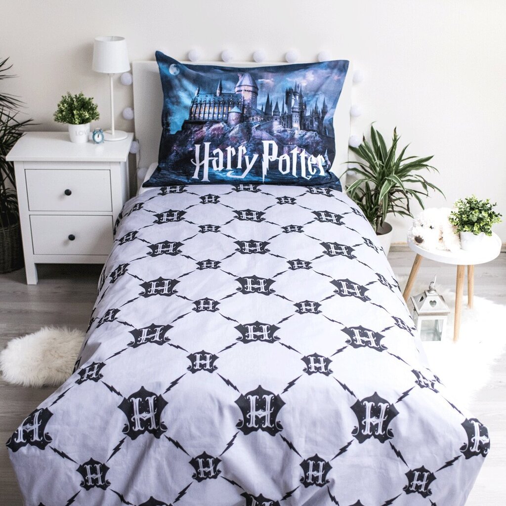 Vaikiškas šviečiantis tamsoje patalynės komplektas Harry Potter, 140x200, 2 dalių kaina ir informacija | Patalynė kūdikiams, vaikams | pigu.lt