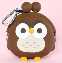 Silikoninė piniginė „3D Pochi friends bird owl“, Bitter Brown kaina ir informacija | Aksesuarai vaikams | pigu.lt