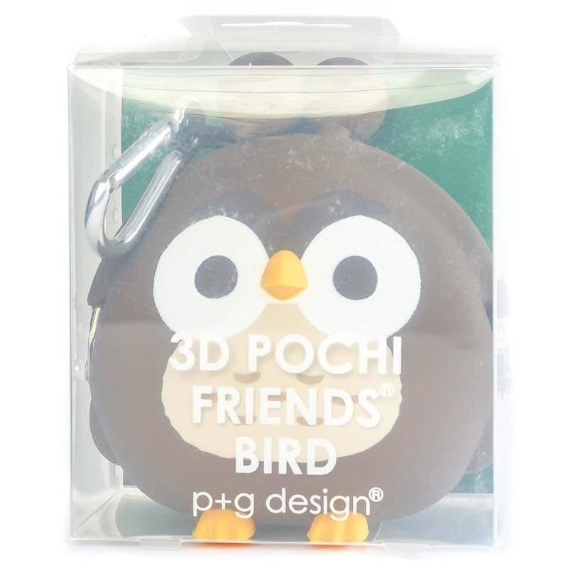 Silikoninė piniginė „3D Pochi friends bird owl“, Bitter Brown цена и информация | Aksesuarai vaikams | pigu.lt