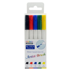 Spalvoti flomasteriai Artist Brush, 1100-5A Primary, 5vnt. цена и информация | Принадлежности для рисования, лепки | pigu.lt