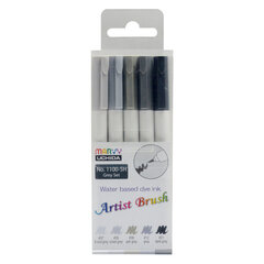 Spalvoti flomasteriai Artist Brush, 1100-5H Grey, 5vnt. kaina ir informacija | Rašymo priemonės | pigu.lt