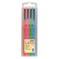 Stilingi rašikliai plonu antgaliu Le Pen, 4300-4HX Bright, 4vnt. kaina ir informacija | Rašymo priemonės | pigu.lt