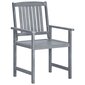 Sodo kėdės, 8 vnt, pilkos kaina ir informacija | Lauko kėdės, foteliai, pufai | pigu.lt