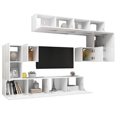Televizoriaus spintelių komplektas vidaXL, baltas kaina ir informacija | TV staliukai | pigu.lt