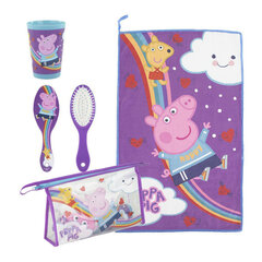 Дорожный набор Peppa Pig, фиолетовый (4 шт.) цена и информация | Чемоданы, дорожные сумки | pigu.lt