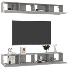 Televizoriaus spintelės, 4vnt, 100x30x30cm., pilkos kaina ir informacija | TV staliukai | pigu.lt