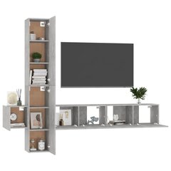 Televizoriaus spintelių komplektas, 5 dalių, betono pilkas, MDP kaina ir informacija | TV staliukai | pigu.lt