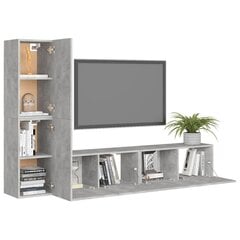 Televizoriaus spintelių komplektas, 4 dalių, pilkas kaina ir informacija | TV staliukai | pigu.lt