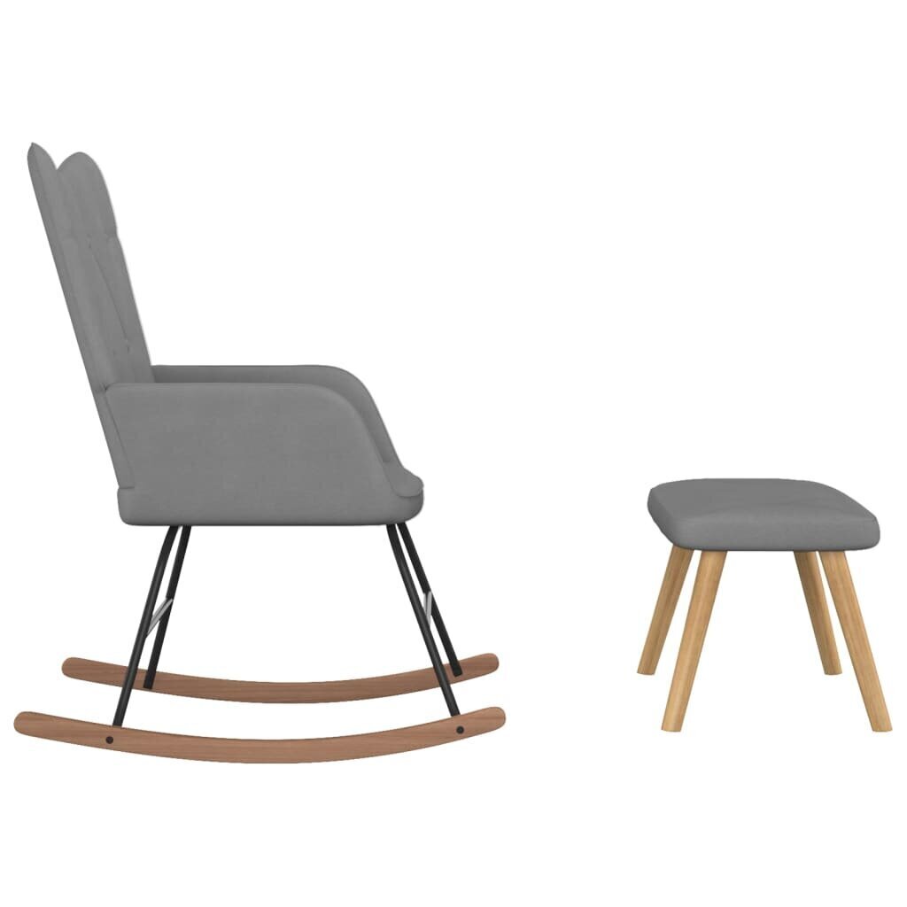 Supama kėdė su pakoja, pilka цена и информация | Svetainės foteliai | pigu.lt