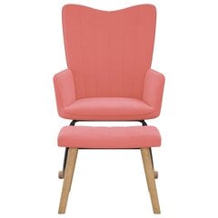 Supama kėdė su pakoja, rožinė kaina ir informacija | Svetainės foteliai | pigu.lt