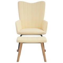 Supama kėdė su pakoja, balta kaina ir informacija | Svetainės foteliai | pigu.lt
