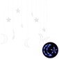Girlianda žvaigždės ir mėnuliai, 138 mėlynos LED lemputės kaina ir informacija | Girliandos | pigu.lt