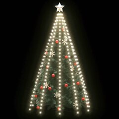 Kalėdų eglutės girlianda su 250 šaltų baltų LED lempučių, 250cm kaina ir informacija | Girliandos | pigu.lt