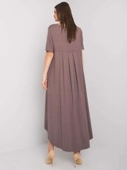 Rue Paris Светло-коричневое узорчатое платье с оборкой цена и информация | Платья | pigu.lt