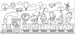 Lipnus spalvinimo ritinys Stick´N Linksmasis traukinys, 31cm x 35m kaina ir informacija | Piešimo, tapybos, lipdymo reikmenys | pigu.lt