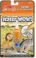 Книга для рисования водой Melissa & Doug Water Reveal "Safaris" цена и информация | Принадлежности для рисования, лепки | pigu.lt