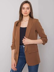 пиджак женский коричневый eva och bella цена и информация | Женские пиджаки | pigu.lt