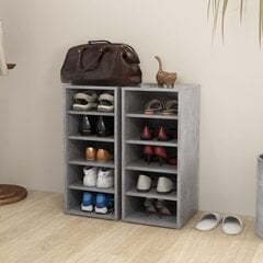 vidaXL Spintelės batams, betono pilkos, 31,5x35x70 cm, 2 vnt. цена и информация | Полки для обуви, банкетки | pigu.lt