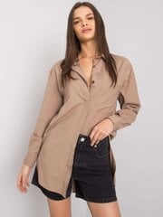 Marškiniai moterims, rudi kaina ir informacija | Palaidinės, marškiniai moterims | pigu.lt