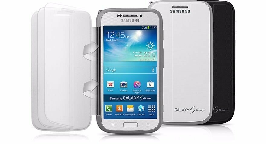 Samsung dėklas, skirtas Etui Galaxy S4 Zoom, baltas kaina ir informacija | Telefono dėklai | pigu.lt