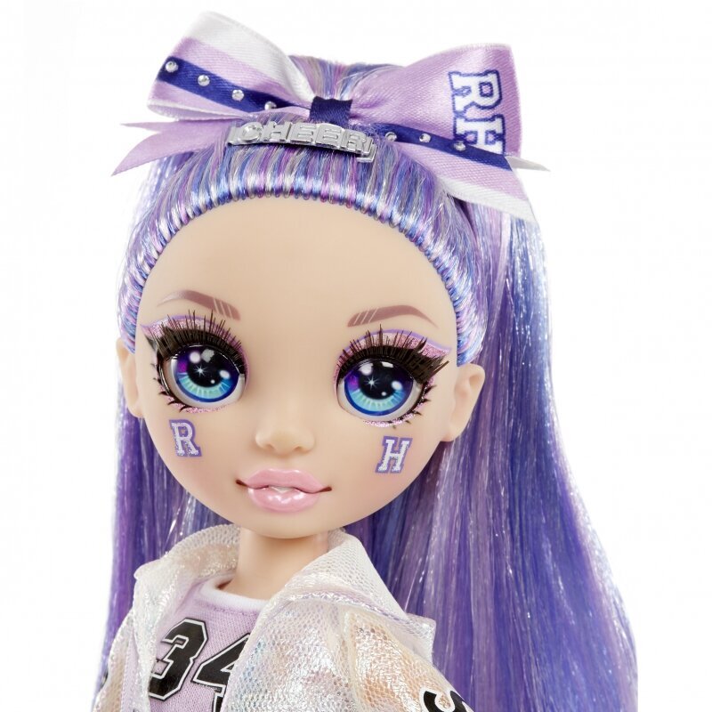 Lėlė Rainbow High Cheer Doll - Cheerleaderka Violet Willow kaina ir informacija | Žaislai mergaitėms | pigu.lt