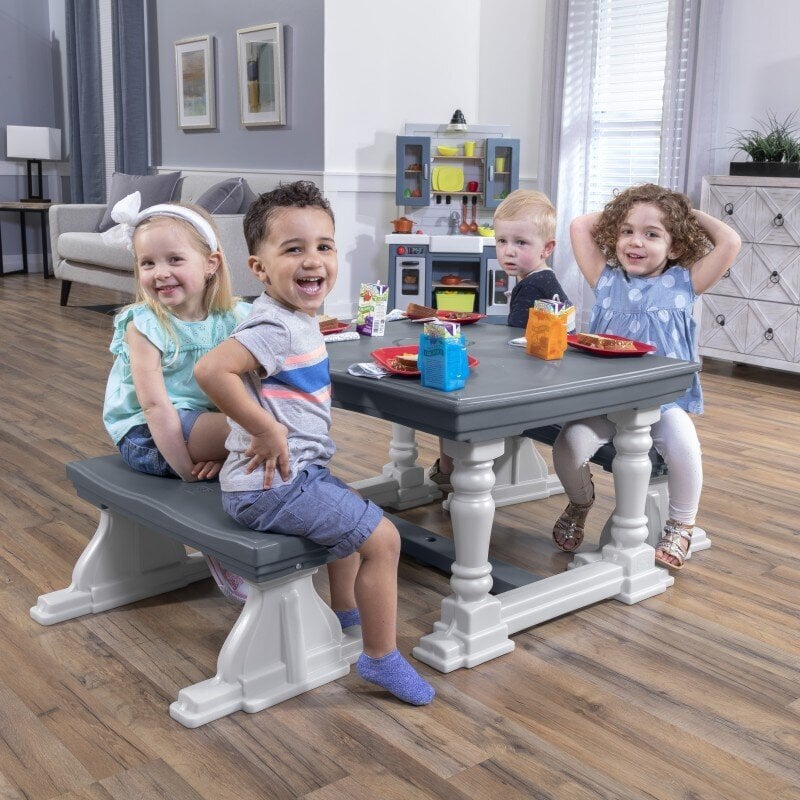 Vaikiškas sodo stalas su suolais kaina ir informacija | Vaikiški lauko baldai | pigu.lt