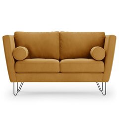 Dvivietė sofa Homede Deltin, geltona kaina ir informacija | Sofos | pigu.lt