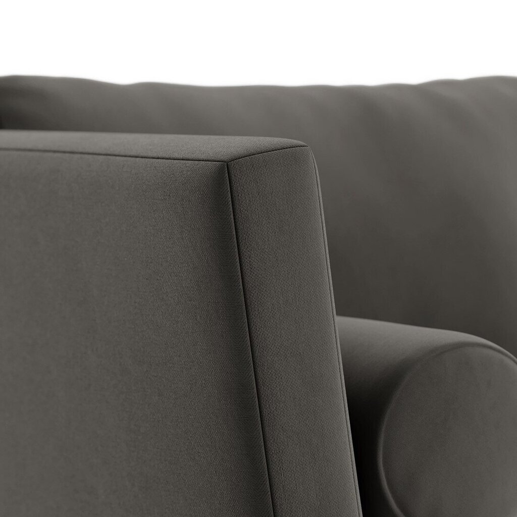 Dvivietė sofa Homede Deltin, tamsiai pilka kaina ir informacija | Sofos | pigu.lt