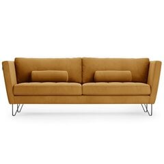 Trivietė sofa Homede Deltin, geltona kaina ir informacija | Sofos | pigu.lt